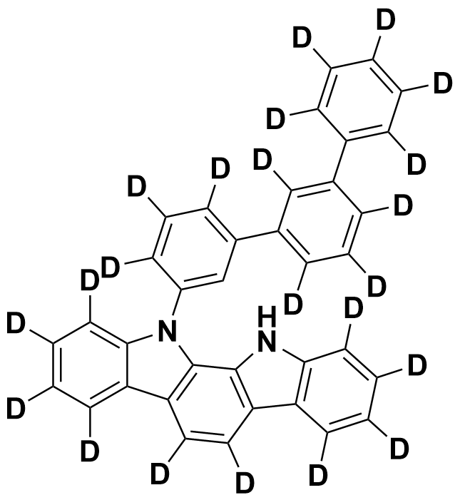 11-([1,1':3',1''-terphenyl]-3-yl-d13)-11,12-dihydroindolo[2,3-a]carbazole-d10
